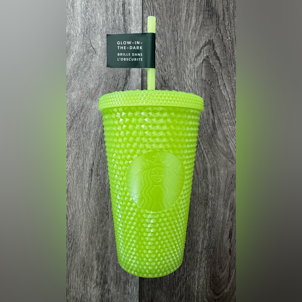 Starbucks Glow in the Dark Lemongrass Studded Tumbler Grande 16oz Cup NEW 2022